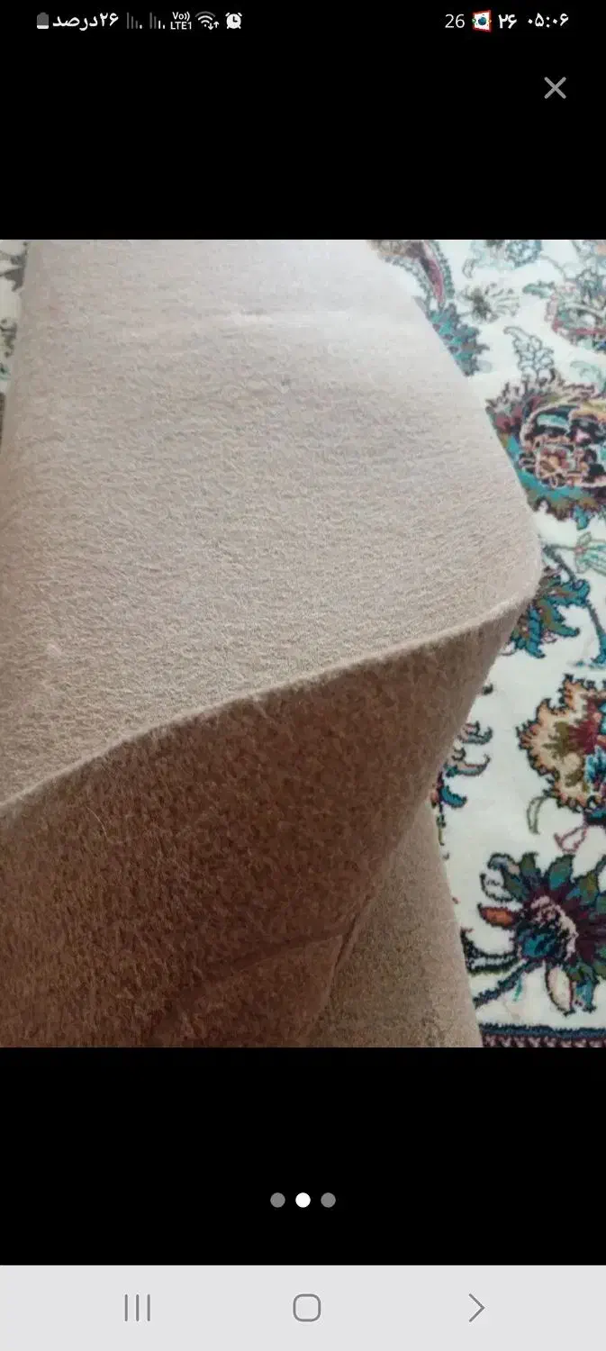 موکت کارکرده در حد نو وضخیم در دوطرح نخلی وابرنگ|موکت|چناران, |دیوار