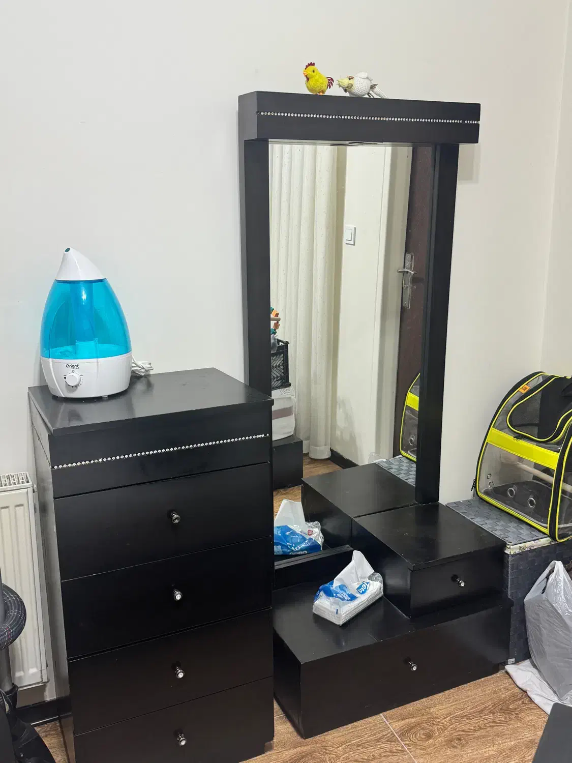 سرویس خواب دو نفره با تشک نو|تخت و سرویس خواب|رودهن, |دیوار