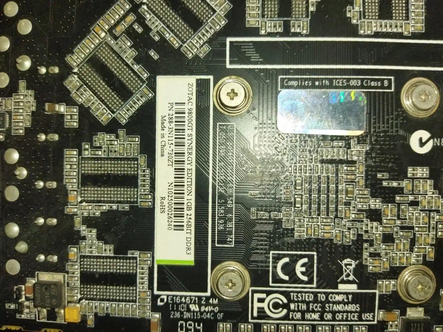 کارت گرافیک zotack 9800gt 1g|قطعات و لوازم جانبی رایانه|ری, شهادت|دیوار