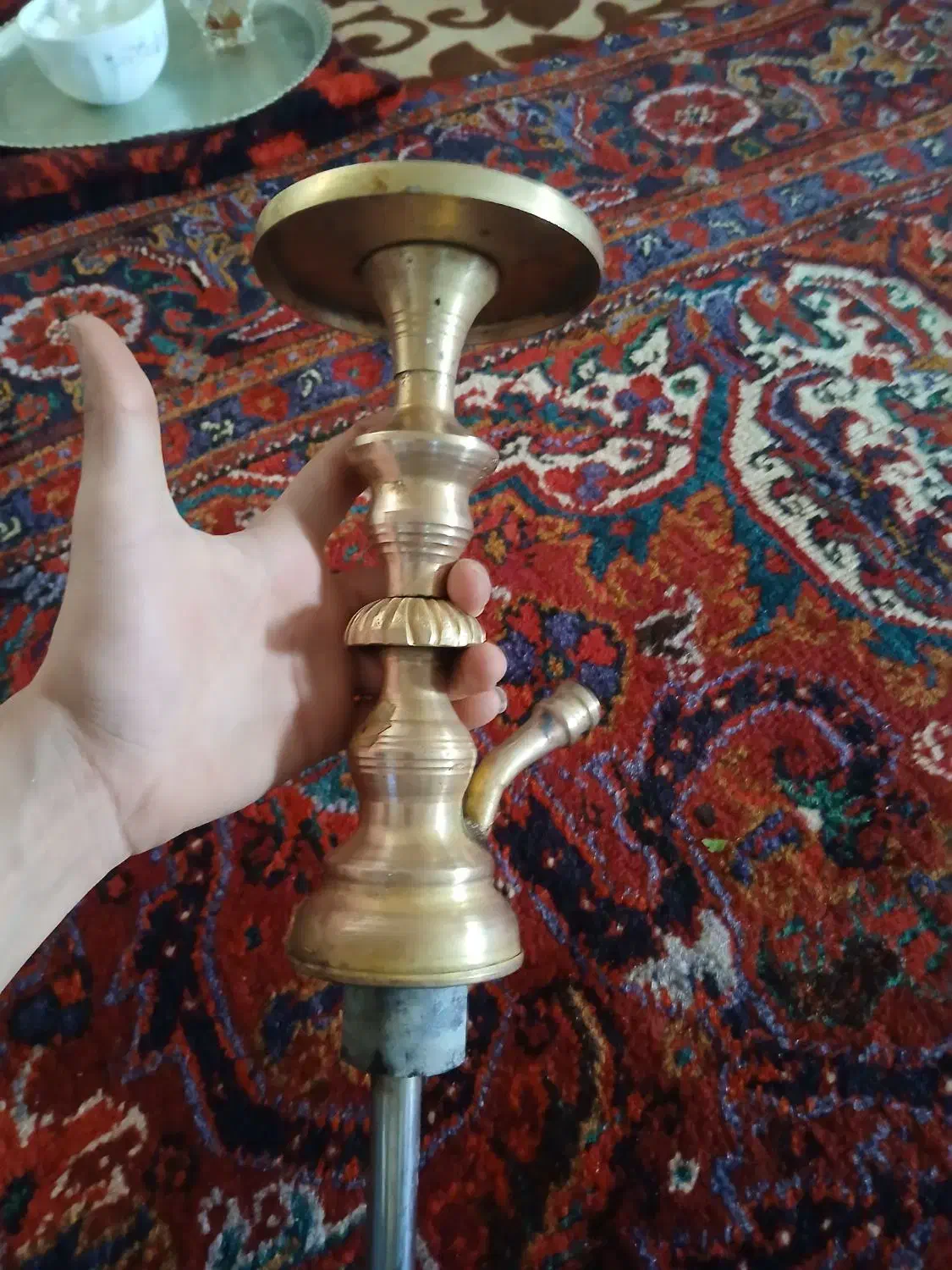 دو عدد قلیان برنجی|صنایع دستی و سایر لوازم تزئینی|مراغه, |دیوار