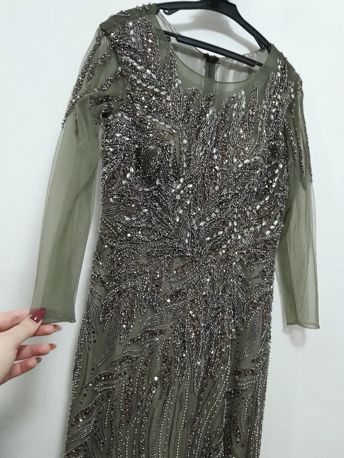 پیراهن مجلسی تمام سنگ کاری شده|لباس|کلاردشت, |دیوار