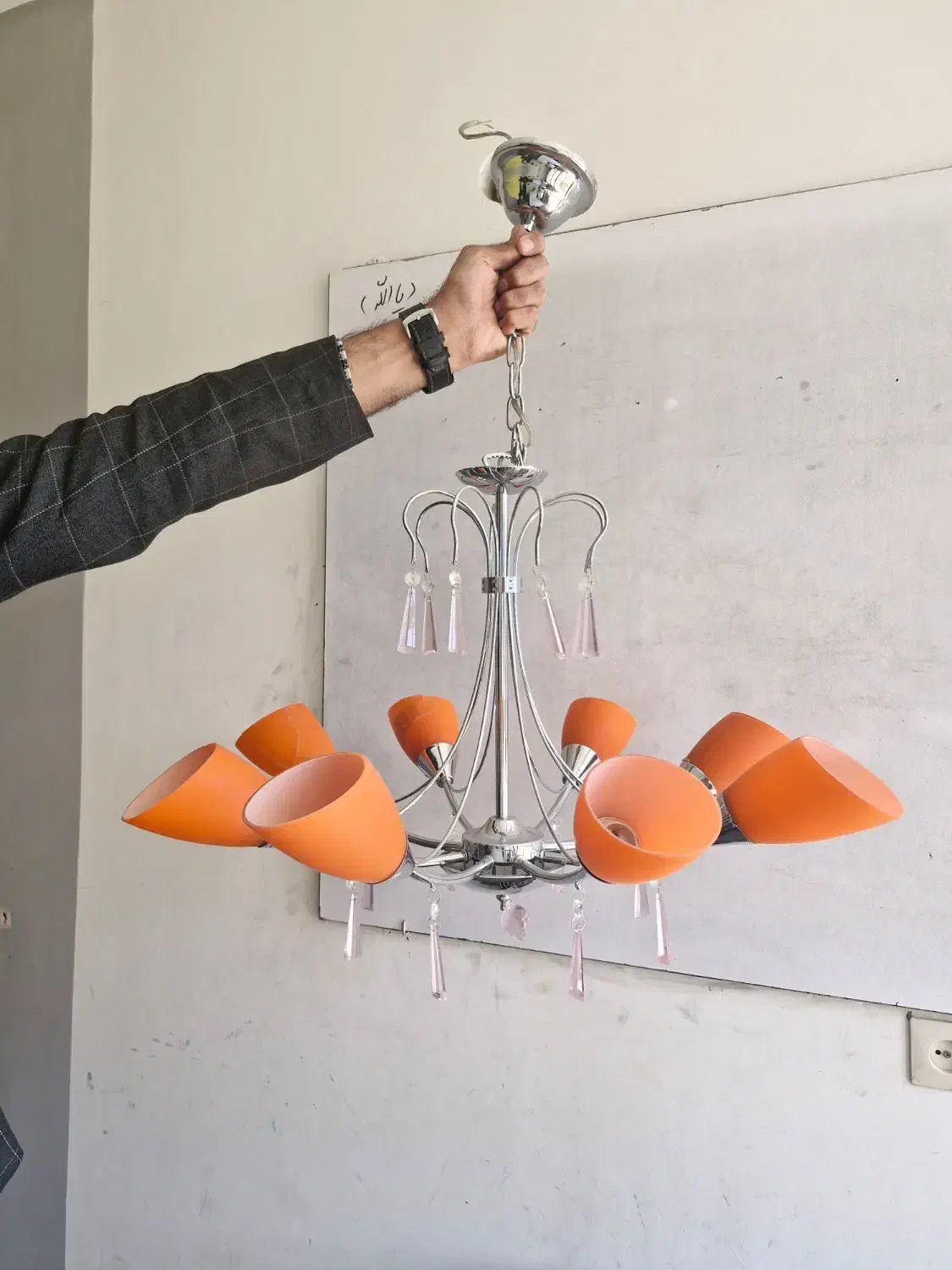 لوستر ۸ شعله باکیفیت|لوستر و چراغ آویز|سنندج, |دیوار