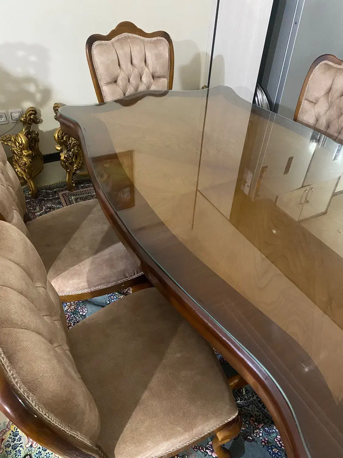 میز ناهار خوری ۶ نفره چوب راش|میز و صندلی غذاخوری|ساوه, |دیوار