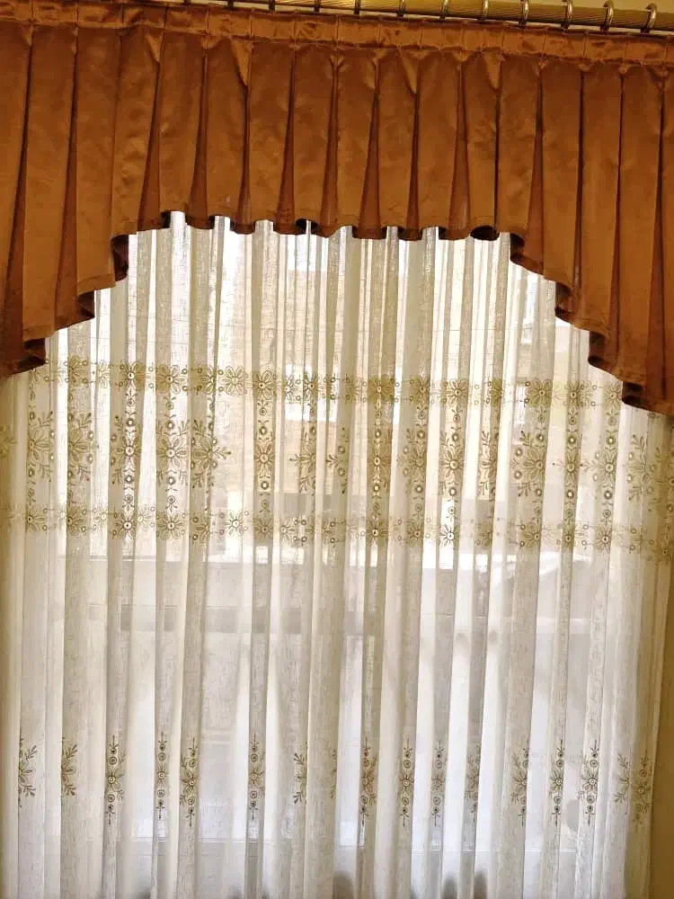 2عدد پرده درب و پنجره با میل پرده ها|پرده، رانر، رومیزی|گرگان, |دیوار