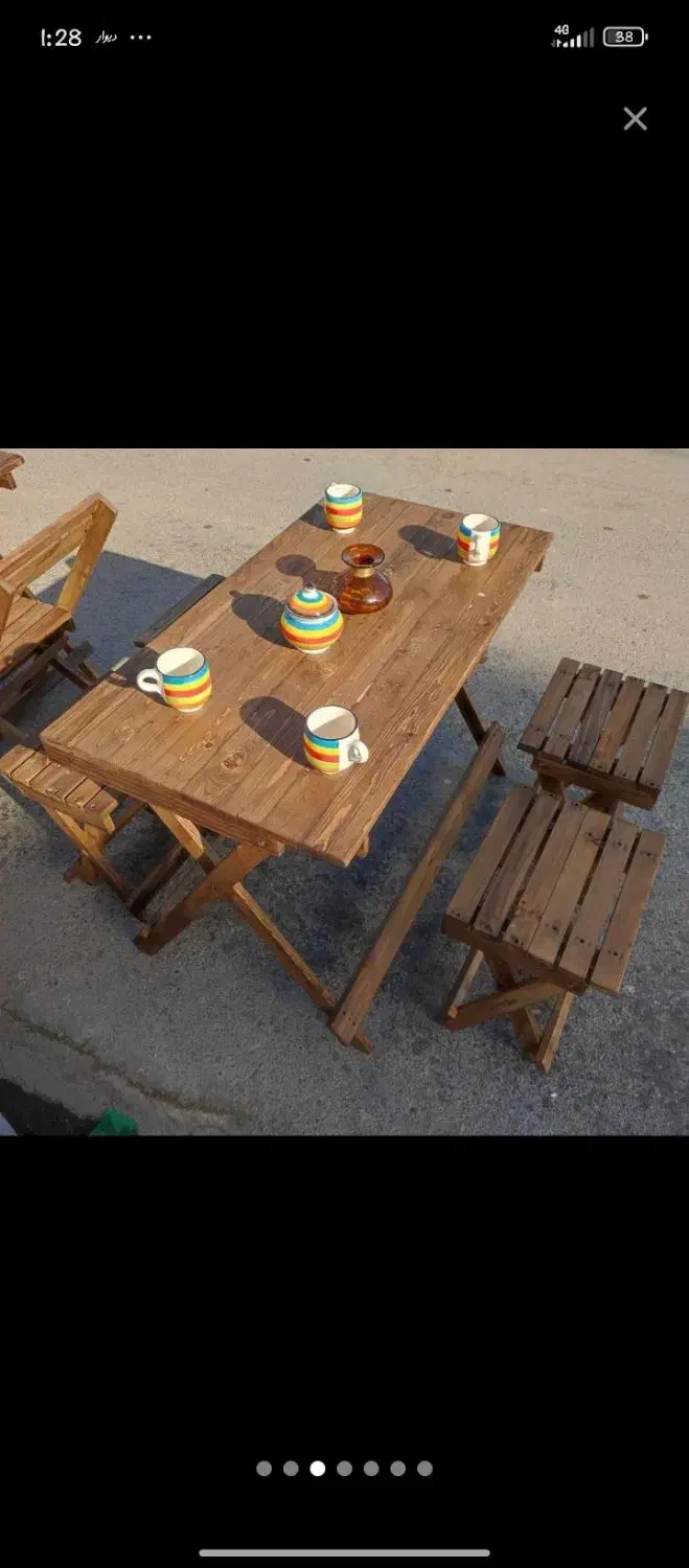 میز و صندلی چوبی|میز و صندلی غذاخوری|محمدیه-قزوین, |دیوار