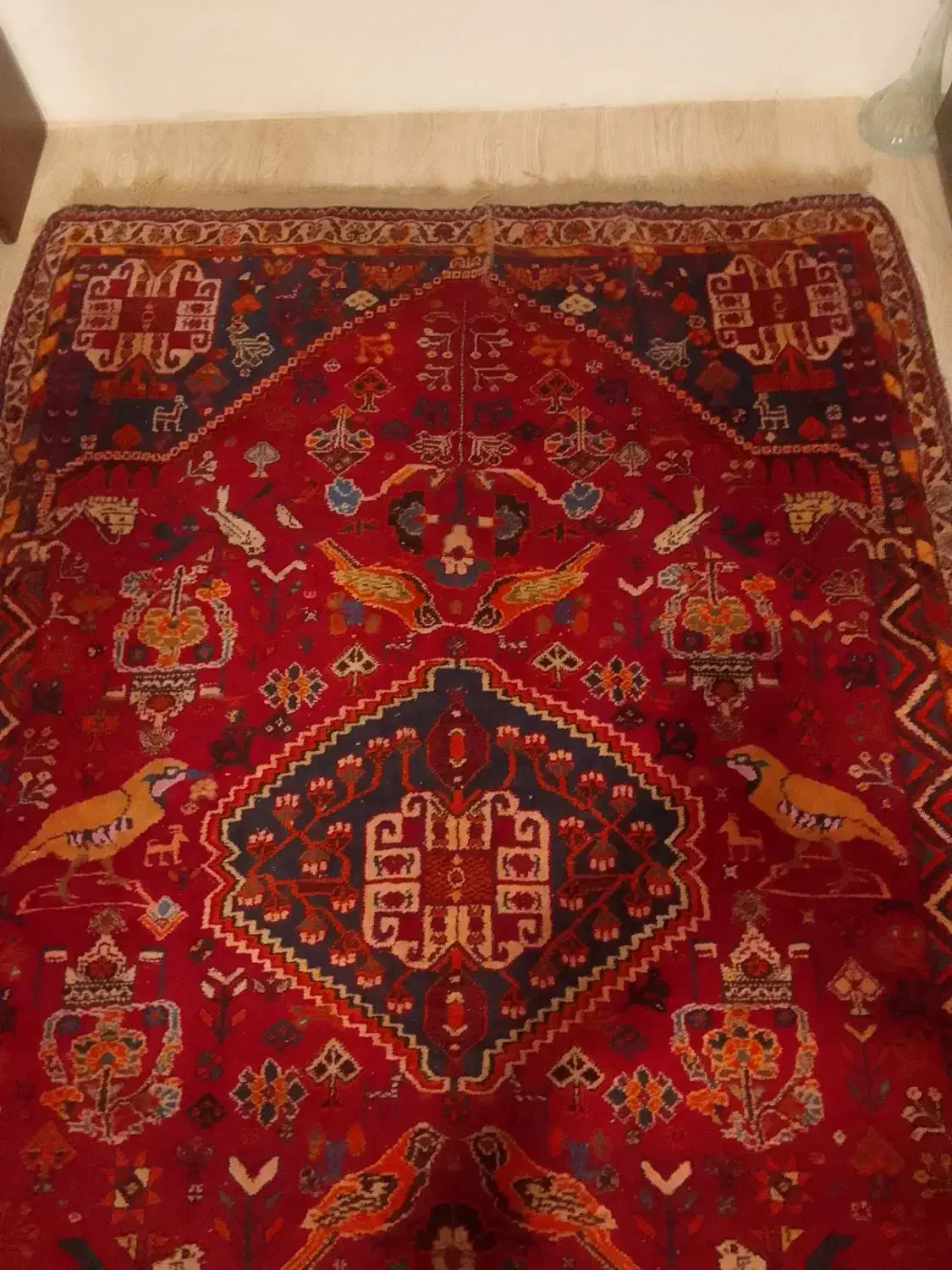 قالیچه پشمی دستباف|فرش|گرگان, |دیوار