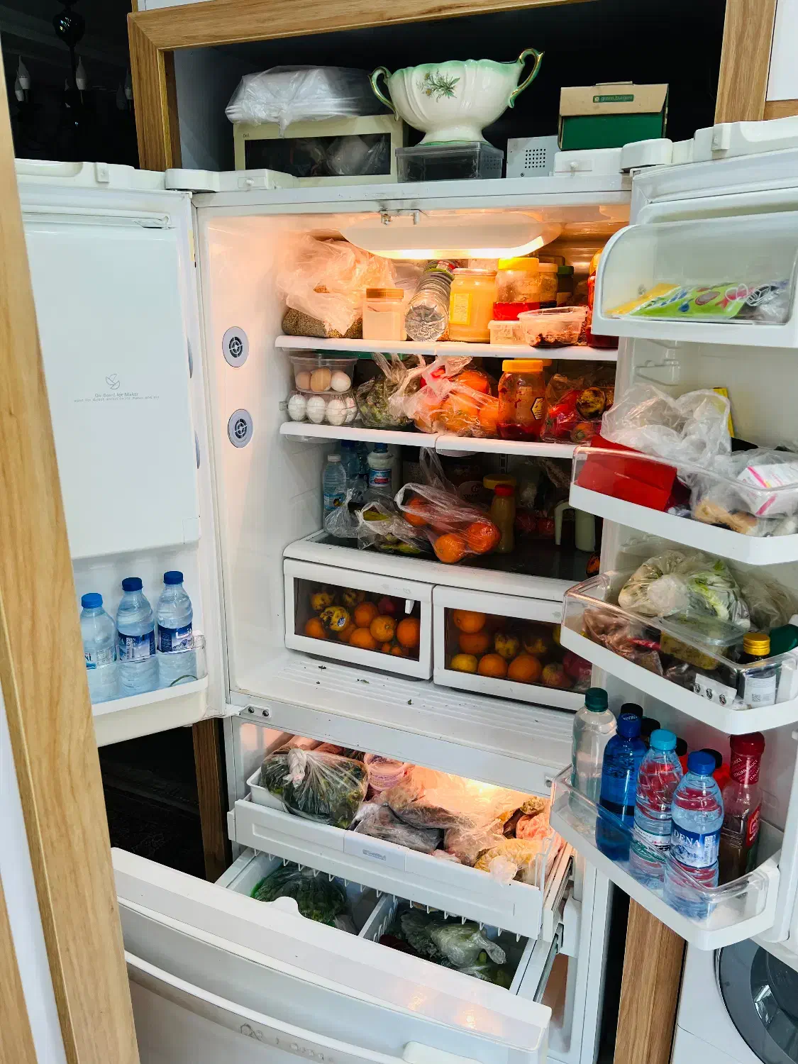 ساید ۳ درب (فرنچ) آمریکایی|یخچال و فریزر|شیراز, سیلو|دیوار