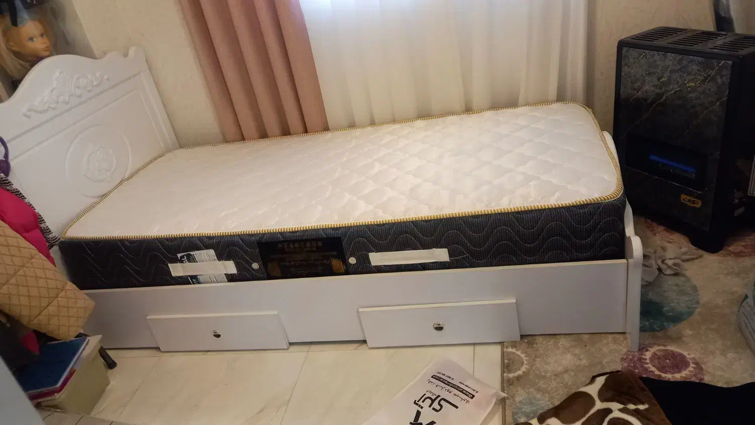 تخت خواب با تشک یک نفره اکبند|تخت و سرویس خواب|رشت, جهاد|دیوار