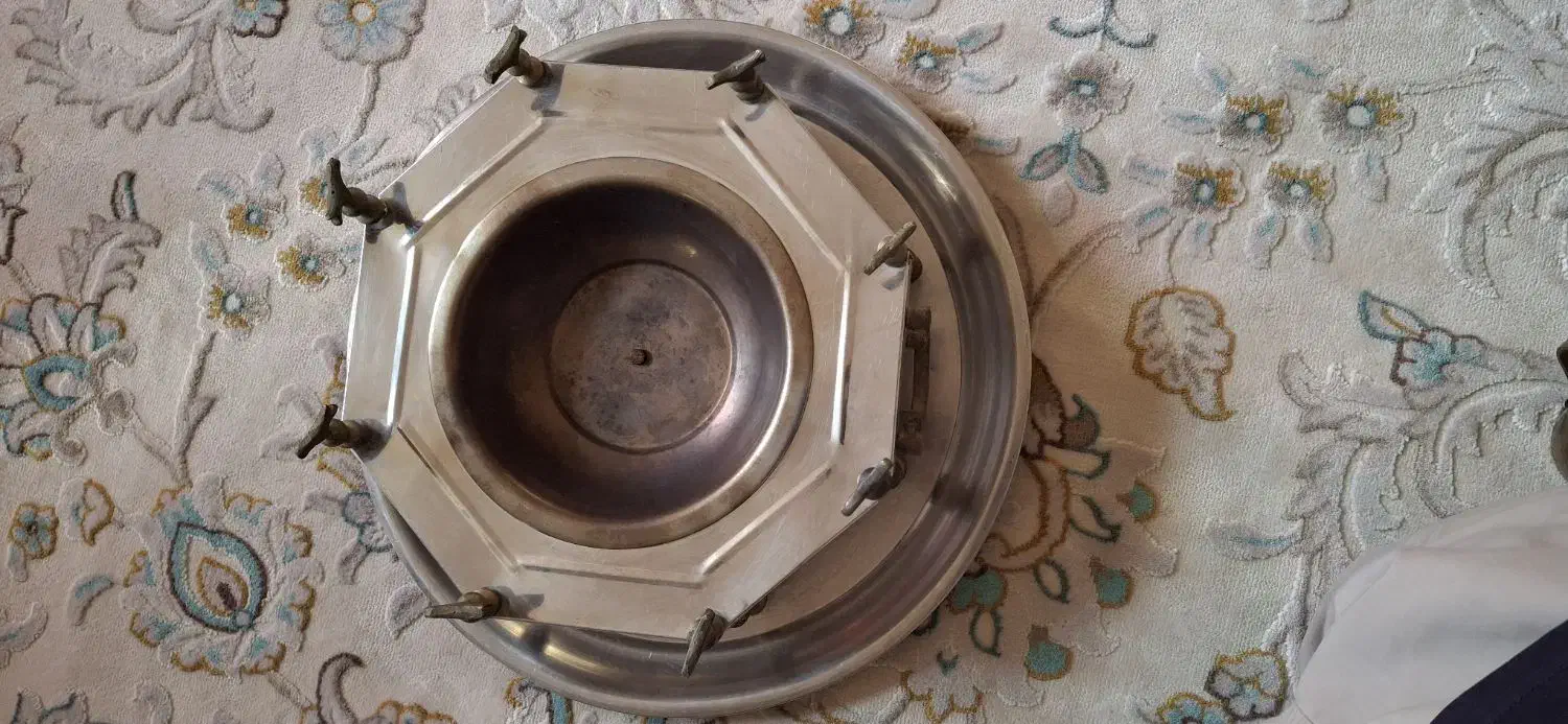 منقل استیل گرد|کلکسیون اشیاء عتیقه|اهواز, مجاهد|دیوار