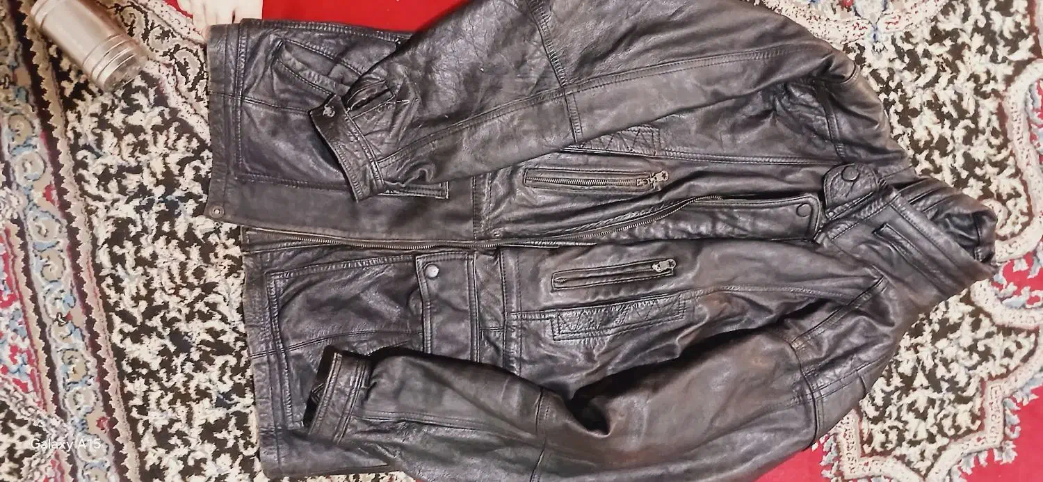 کاپشن چرم اصل|لباس|کارون, |دیوار