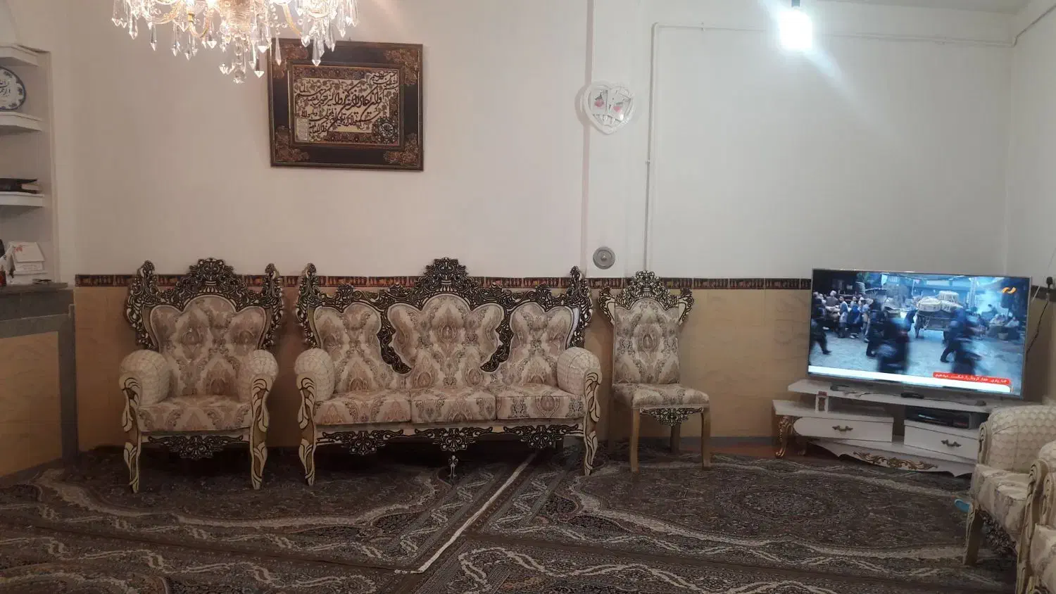 حراج مبل نه نفره در حد نوواقعی|مبلمان خانگی و میز عسلی|جوانرود, |دیوار