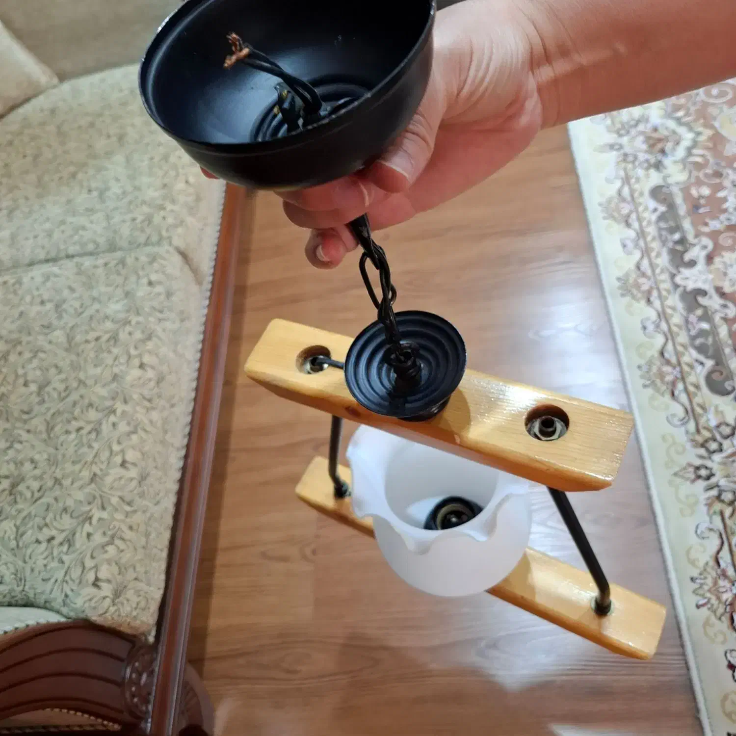 لوستر تک شعله|لوستر و چراغ آویز|فردیس, فردیس|دیوار