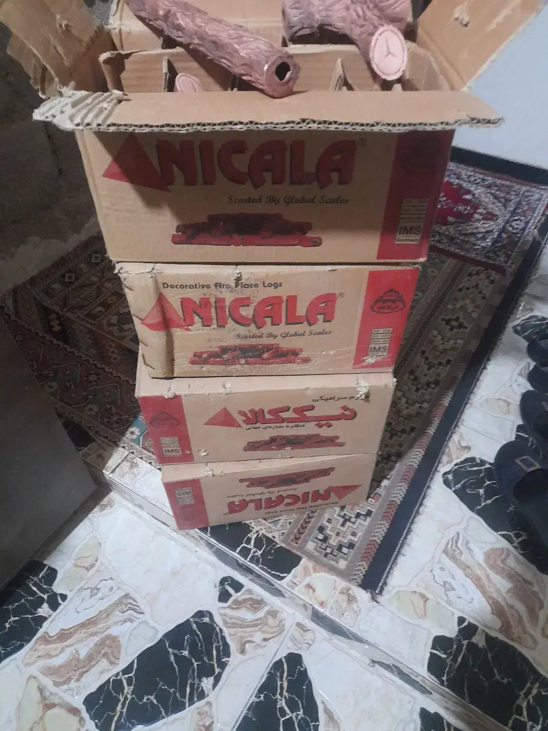 ۴ کارتن هیزم بخاری شومینه نیک کالا|بخاری، هیتر، شومینه|بندر ماهشهر, |دیوار