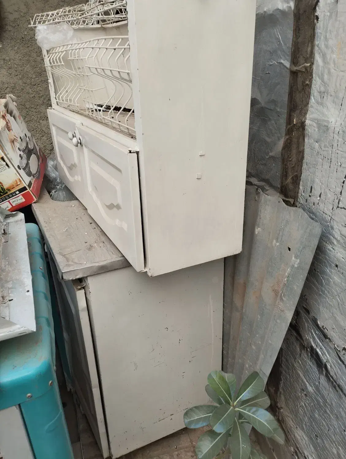 یخچال،سینک ظرفشویی آبچکان کابینت آشپزخانه فلزی|آب‌چکان و نظم‌دهنده ظروف|جوانرود, |دیوار