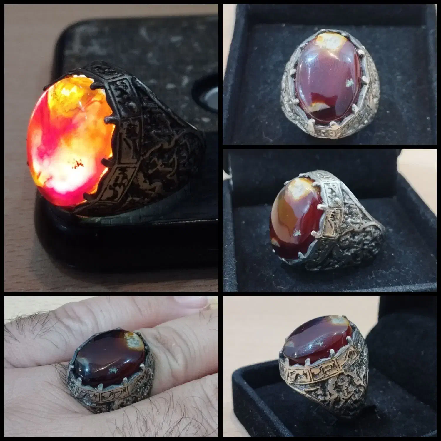 انگشتر های شجر و عقیق معدنی اعلا|بدلیجات|بابلسر, |دیوار