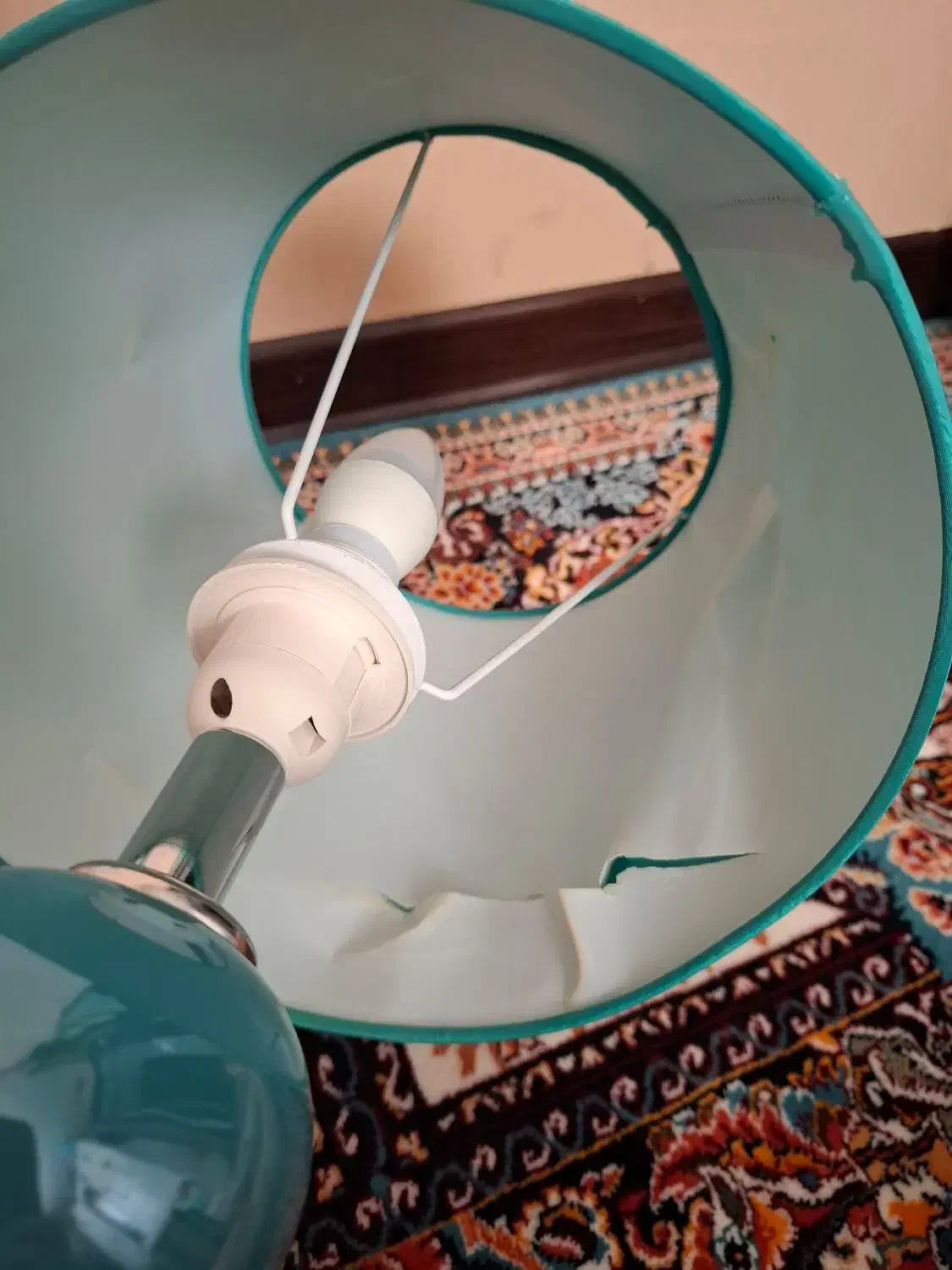 آباژور رومیزی نو رنگ آبی فیروزه ای|چراغ خواب و آباژور|شیراز, درکی|دیوار