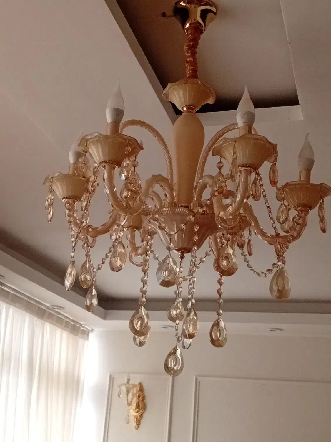 لوستر و دو عدد دیوار کوب|لوستر و چراغ آویز|مشهد, شهید بهشتی|دیوار