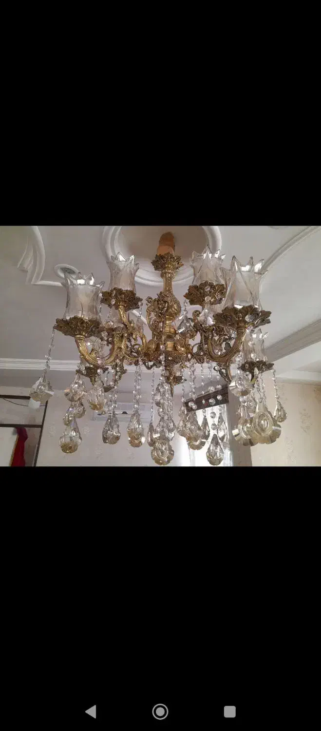 لوستر برنج|لوستر و چراغ آویز|ملایر, |دیوار