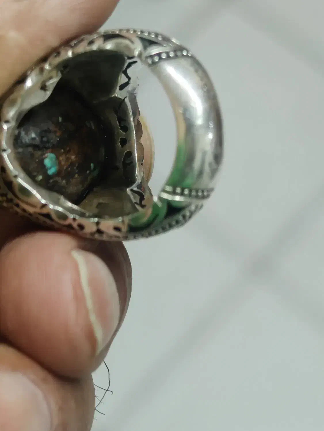 انگشتر فیروزه نیشابور دستساز خاص تک|جواهرات|تهران, هلال احمر|دیوار