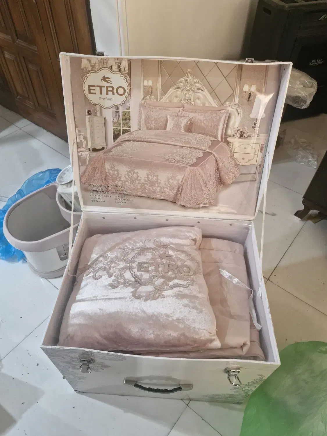 ست روتختی ترک عروس صورتی مناسب جهیزیه نو نو|سرویس روتختی|تهران, تهرانسر مرکزی|دیوار