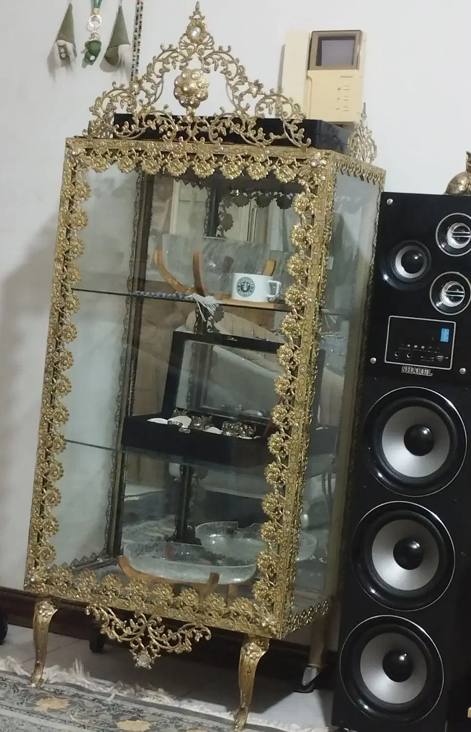 میز تلویزیون  تمام برنج|بوفه، ویترین، کنسول|پیشوا, |دیوار