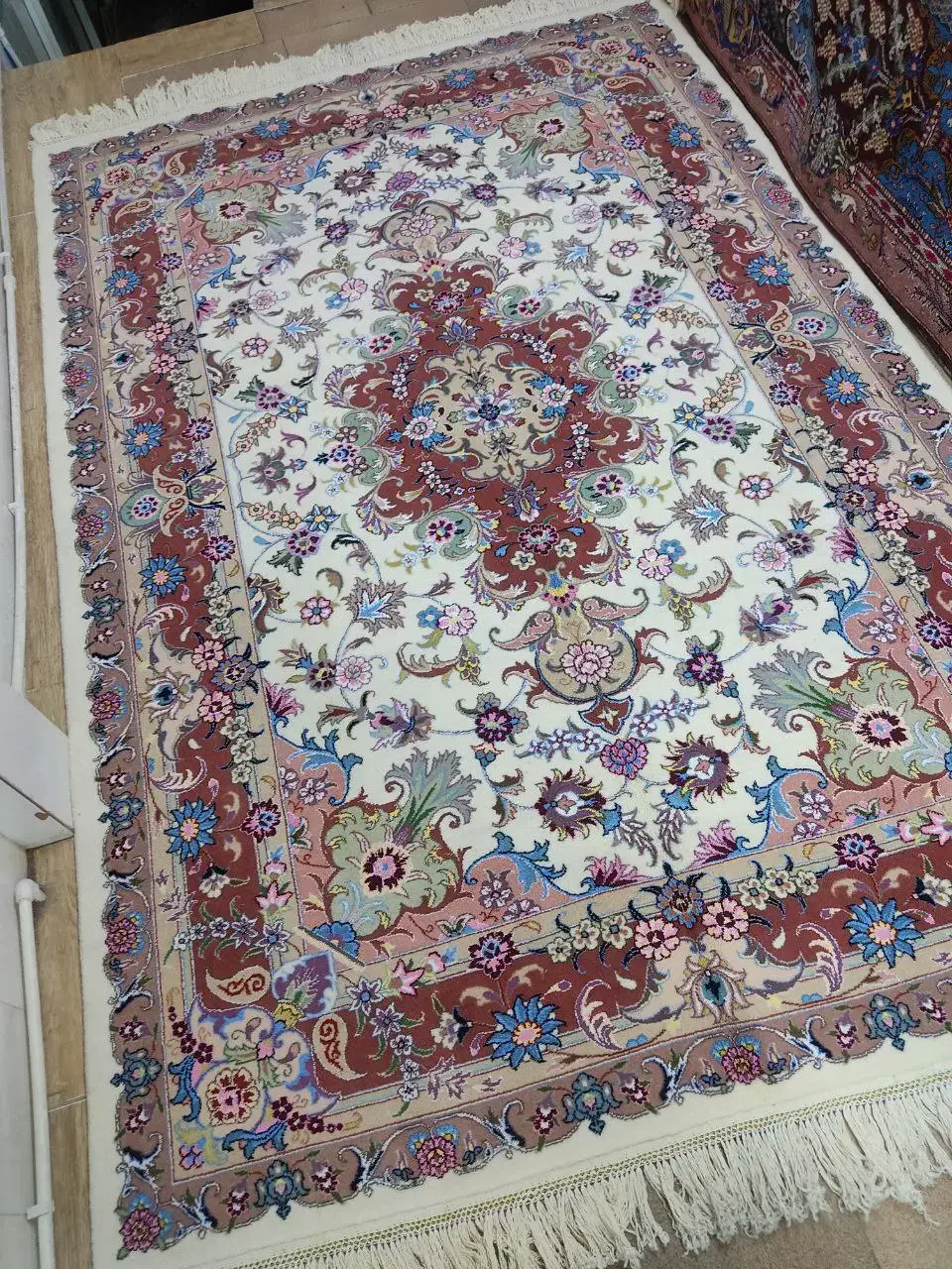 جفت 6 متری دستباف طرح خطیبی (تولیدی کاشمر)|فرش|مشهد, چهارباغ|دیوار