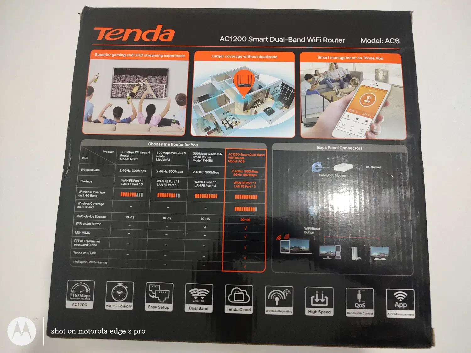 مودم روتر tenda  AC۱۲۰۰  مدل AC۶|مودم و تجهیزات شبکه|صباشهر, |دیوار