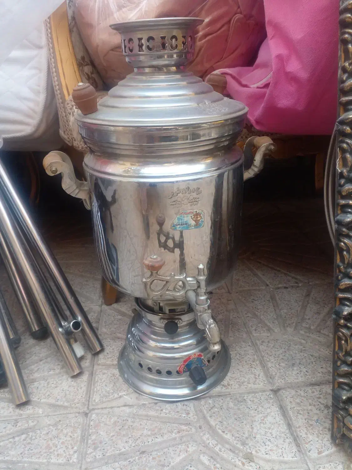 سماور ۸ لیتری برادران غربی سالم تمیز در حد نو|سماور، چایساز، قهوهساز|تبریز, |دیوار