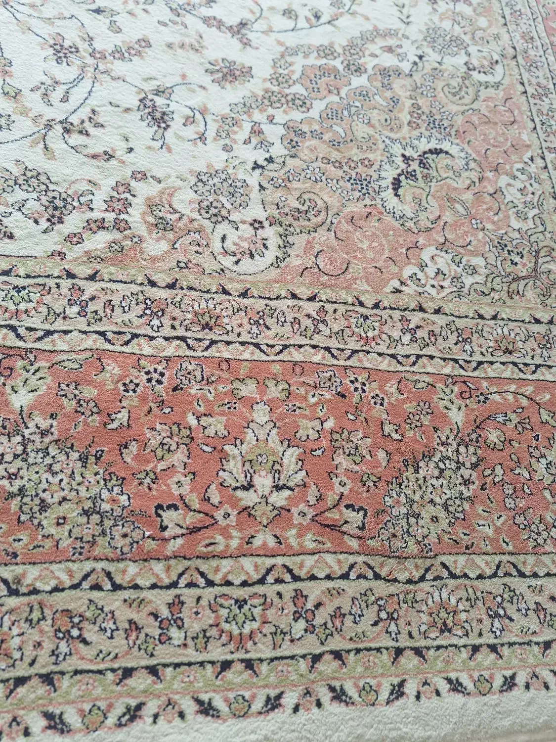 فرش ۱۲ متری زمینه کرم|فرش|جویبار, |دیوار