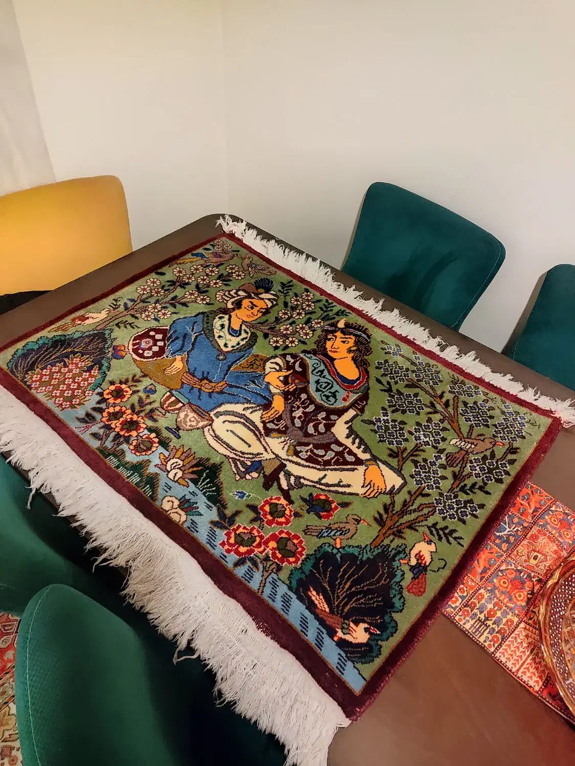 تابلو فرش دست بافت یک متر خیلی قدیمی لیلی مجنون|تابلو فرش|تهران, سعادت‌آباد|دیوار