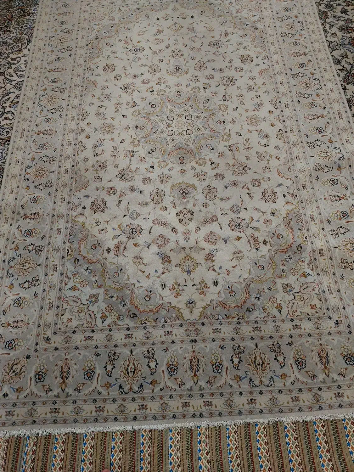 فرش دستبافت جفت ۶ متری کاشان|فرش|قزوین, |دیوار