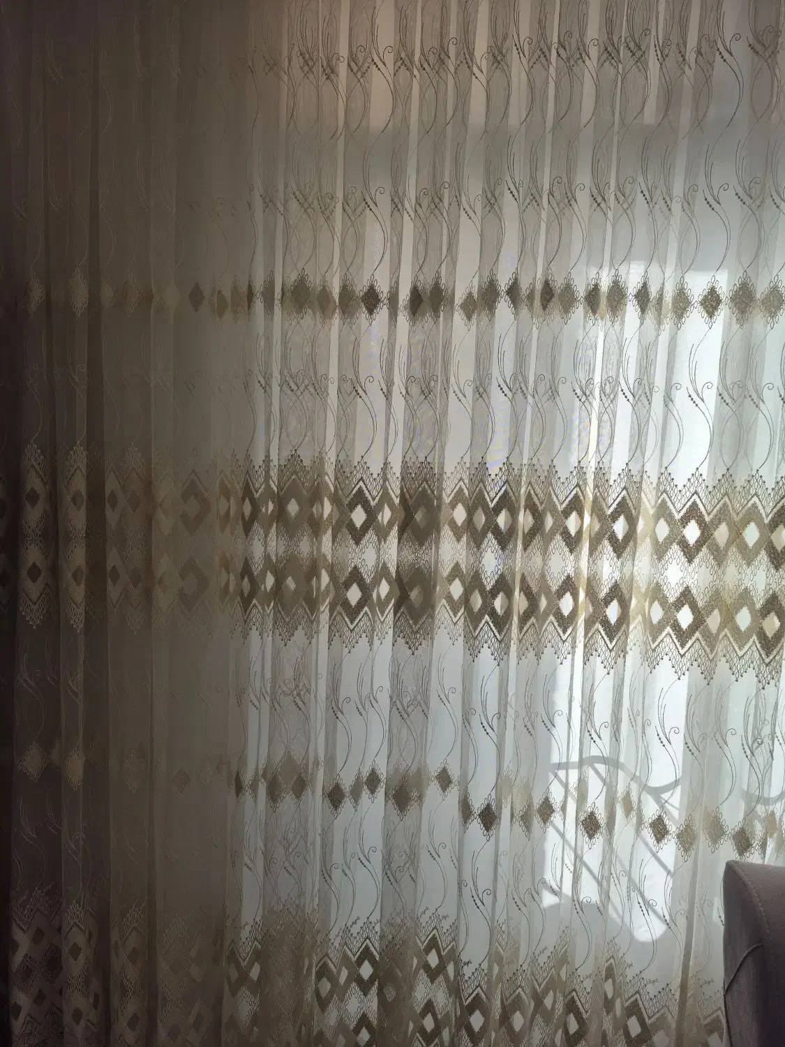 پرده حریر وکنارهای مخمل وآستری|پرده، رانر، رومیزی|شاهین‌شهر, ۹ دی|دیوار