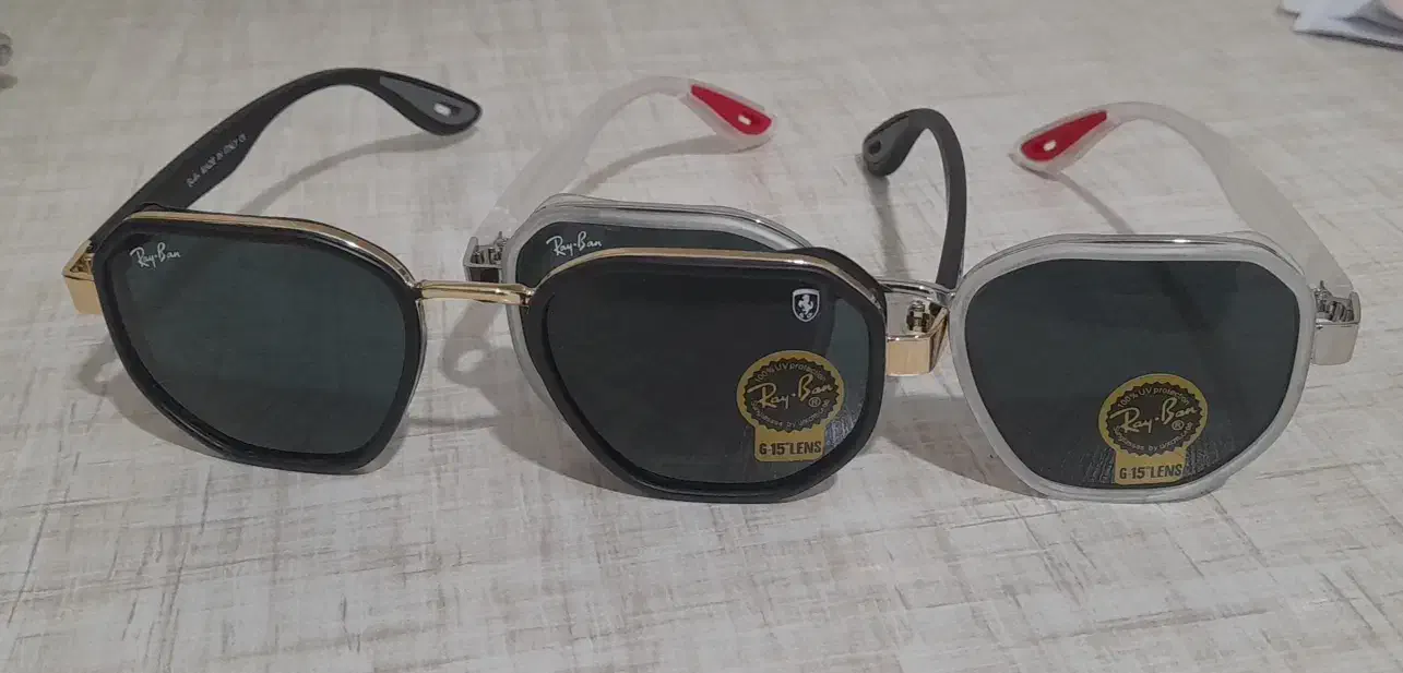 عینک ری بن فراری لنز شیشه سنگ|زیورآلات و اکسسوری|قم, نیروگاه|دیوار