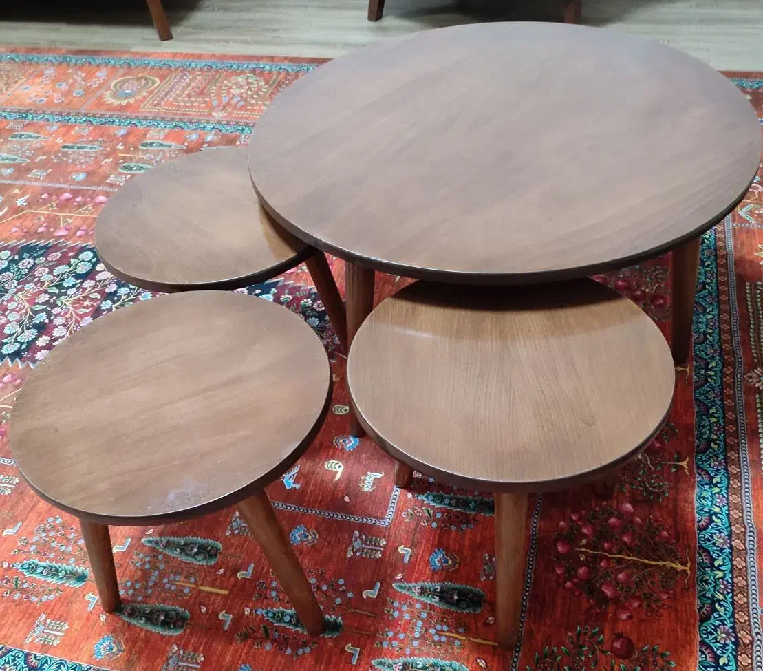 میز جلو مبلی و سه عدد عسلی|مبلمان خانگی و میز عسلی|ساری, |دیوار