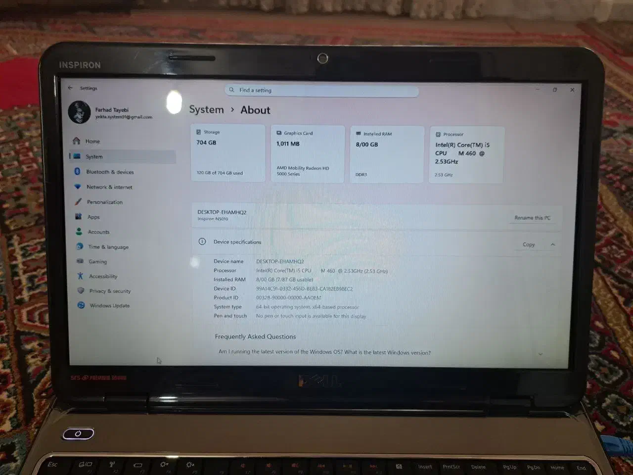DELL INSPIRON N5010 i5|رایانه همراه|آق قلا, |دیوار