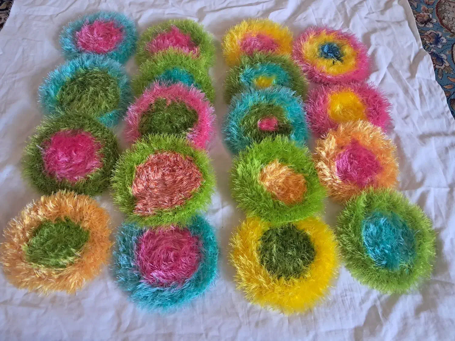 لیف و اسکاج دست بافت بادوام و زیبا|لوازم نظافت|اسفراین, |دیوار