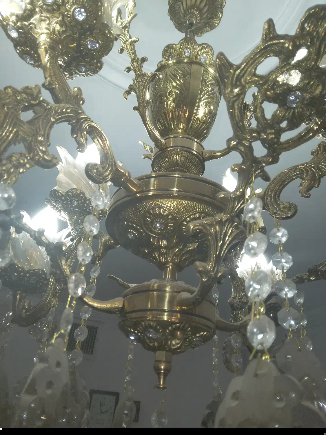 لوستر برنجی|لوستر و چراغ آویز|فشاپویه, |دیوار