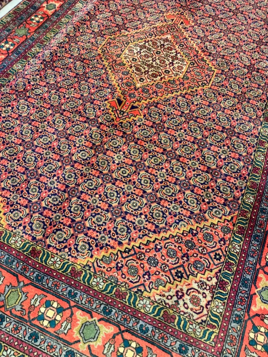 ۶متری دستبافت نقشه ماهی سرمه ای حاشیه قرمز|فرش|تهران, یوسفآباد|دیوار