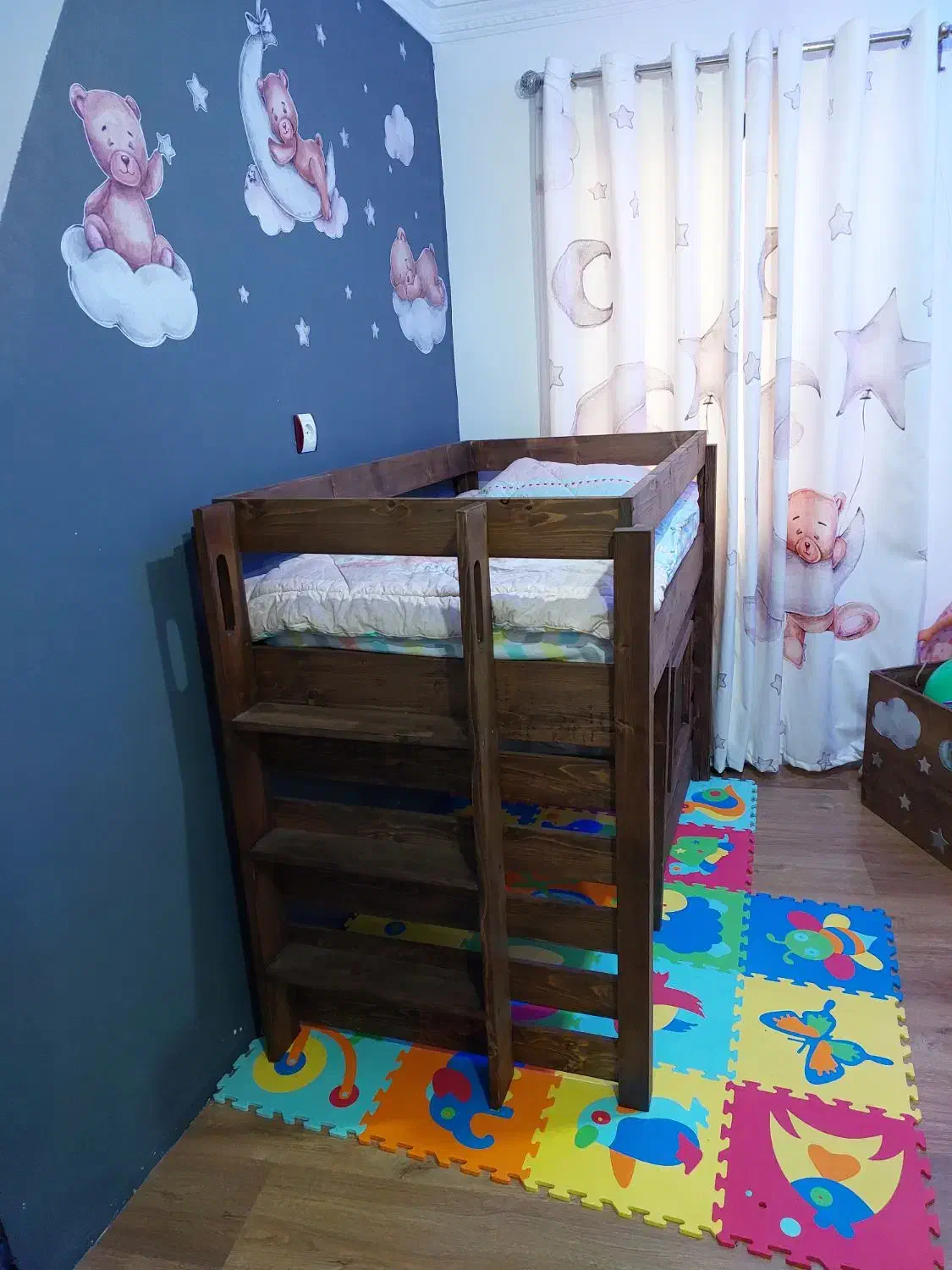 تخت دوطبقه کودک|تخت و صندلی بچه|تنکابن, |دیوار