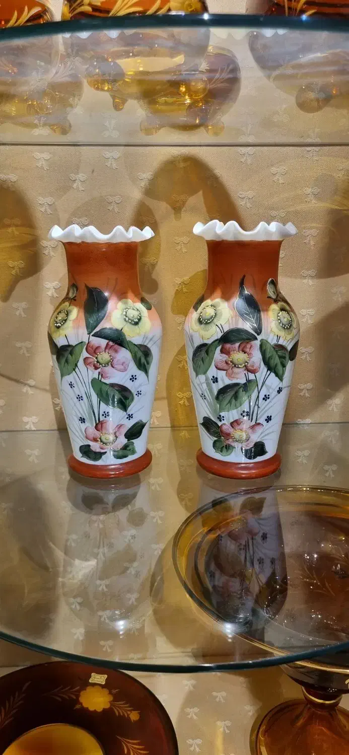 گلدان اپالین آنتیک فرانسه|صنایع دستی و سایر لوازم تزئینی|تهران, فلسطین (میدان انقلاب)|دیوار