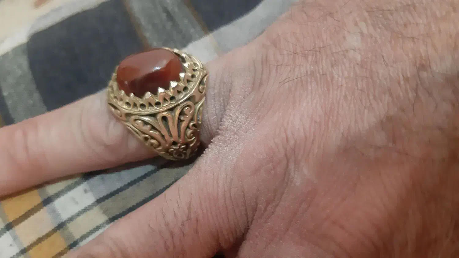 انگشتر نقره اصل با نگین قدیمی|کلکسیون اشیاء عتیقه|صدرا-فارس, فاز ۱|دیوار
