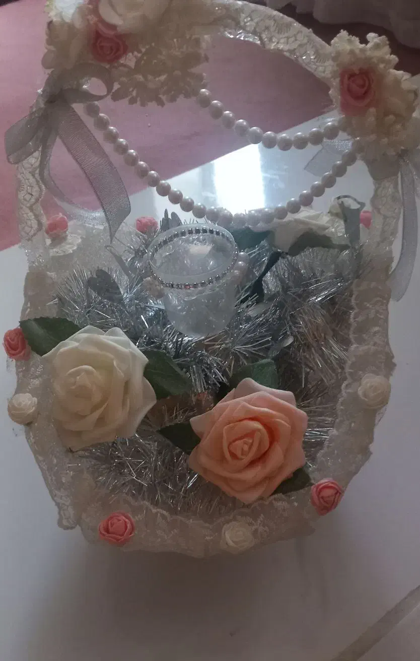 سبد حنا عروس|گل مصنوعی|اردبیل, |دیوار