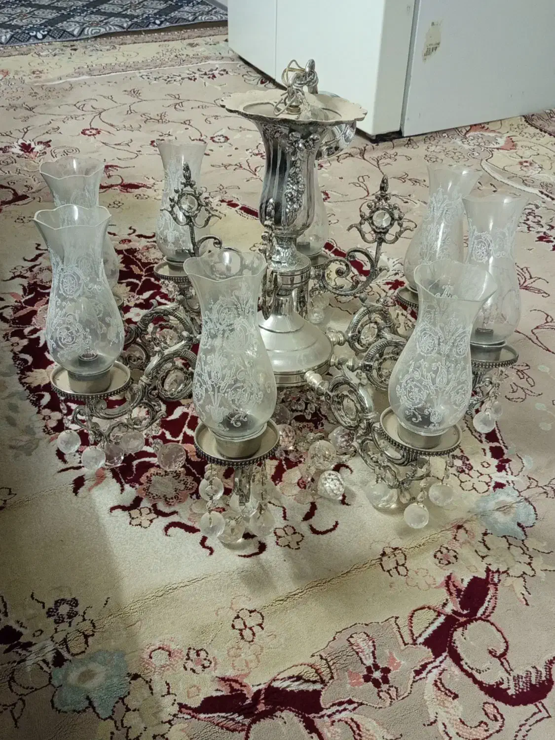 لوستر|لوستر و چراغ آویز|قم, کلهری|دیوار