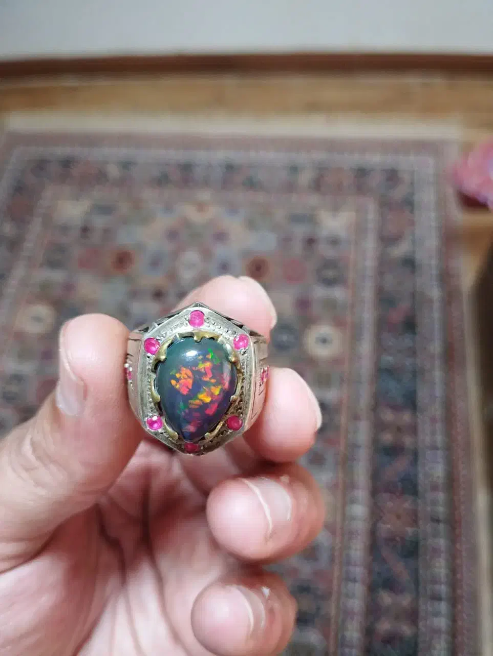 باسلام اوپال بی نظیر بلک استرالیا|جواهرات|کرج, شاهین‌ویلا|دیوار