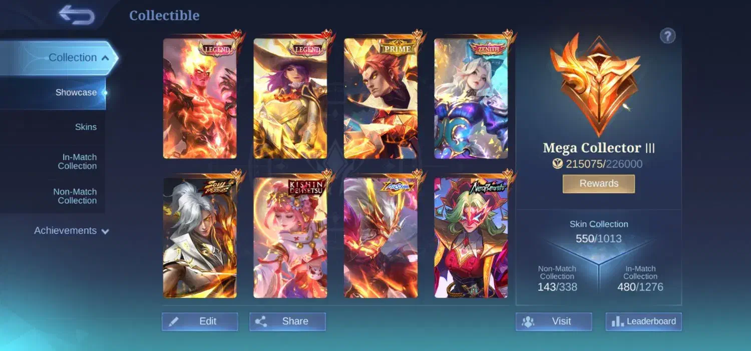 اکانت مگا کلکتور Mobile Legend|کنسول، بازی ویدئویی و آنلاین|مشهد, زمرد|دیوار