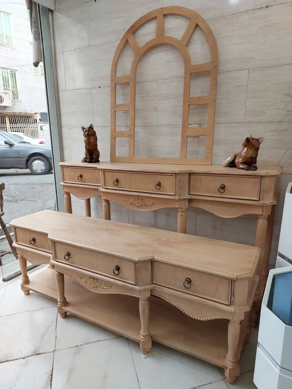 آینه و کنسول سیار|بوفه، ویترین، کنسول|تهران, شهید رجایی|دیوار