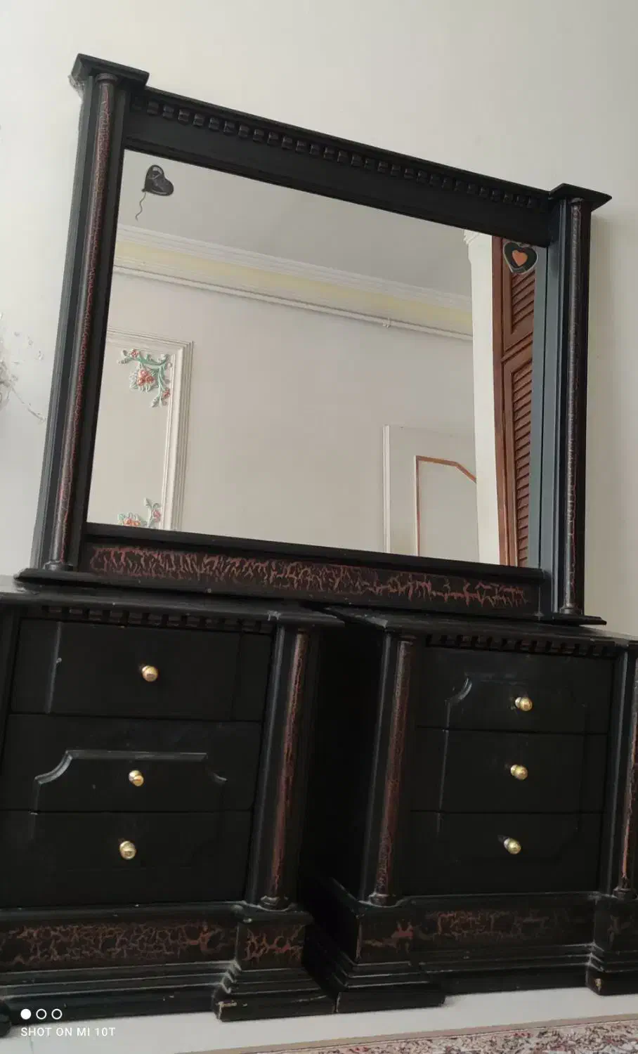 آینه و کشو چوبی|جاکفشی، کمد، دراور|رشت, حسین آباد|دیوار