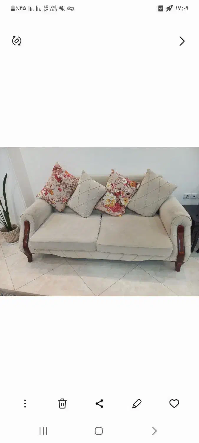 مبلمان۷نفره|مبلمان خانگی و میز عسلی|قائم‌شهر, |دیوار