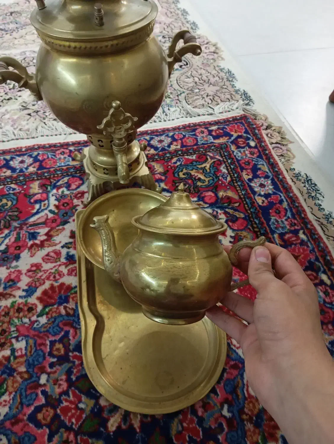 قوری سماور قدیمی|کلکسیون اشیاء عتیقه|کنگاور, |دیوار