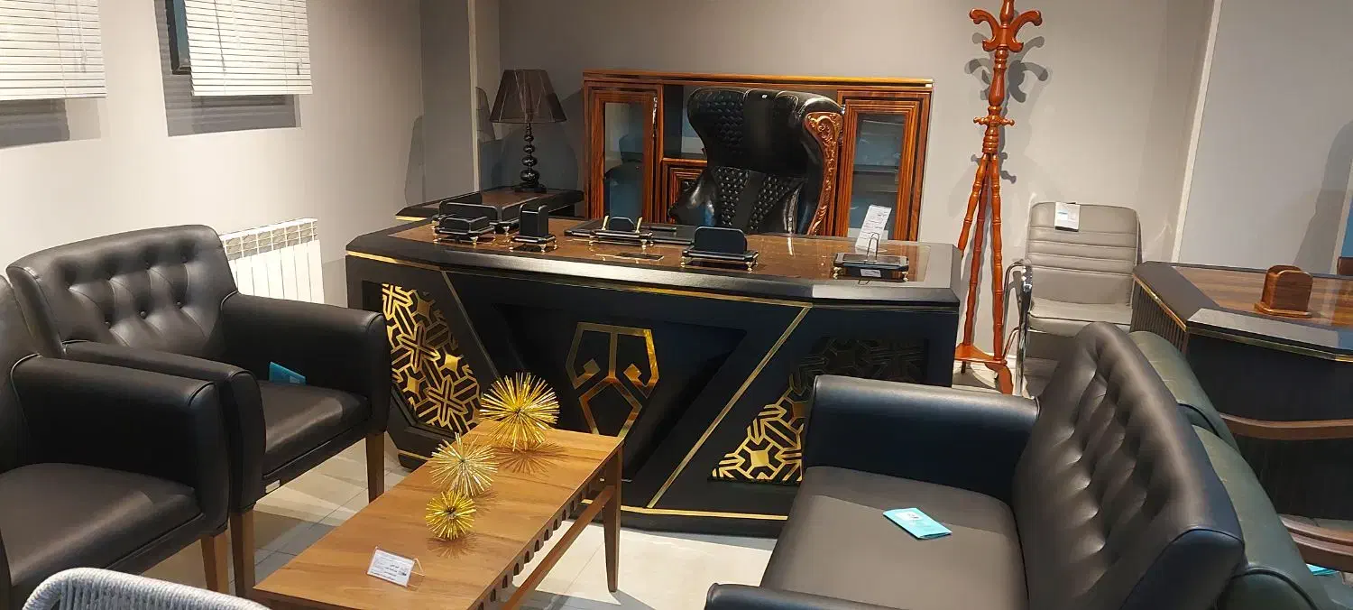 میز مدیریت همرال با ال|مبلمان اداری|اصفهان, نقش جهان|دیوار